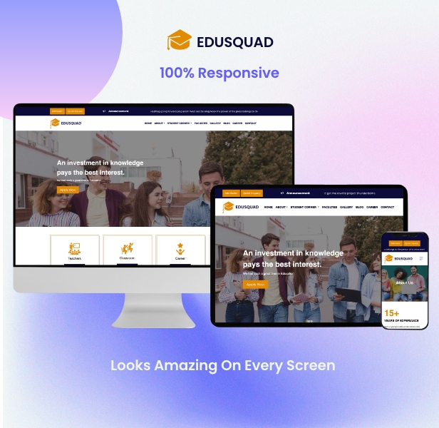 Edusquad - Online Learning & Education Template